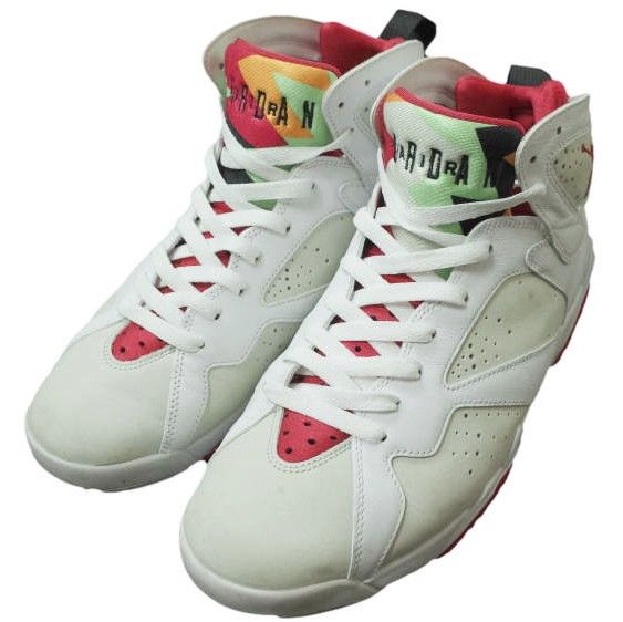 NIKE ナイキ AIR JORDAN 7 RETRO エア ジョーダン 7 レトロ 304775-125 US9.5(27.5cm) WHITE/TRUE  RED-LIGHT SILVER-TOURMALINE HARE スニーカー シューズ g11424 - メルカリ