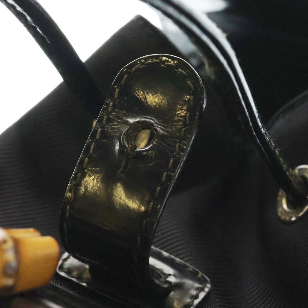 GUCCI グッチ バンブー バッグパック リュックサック ミニバッグ ブラック シルバー金具 PVC×レザー 003 1998 0030