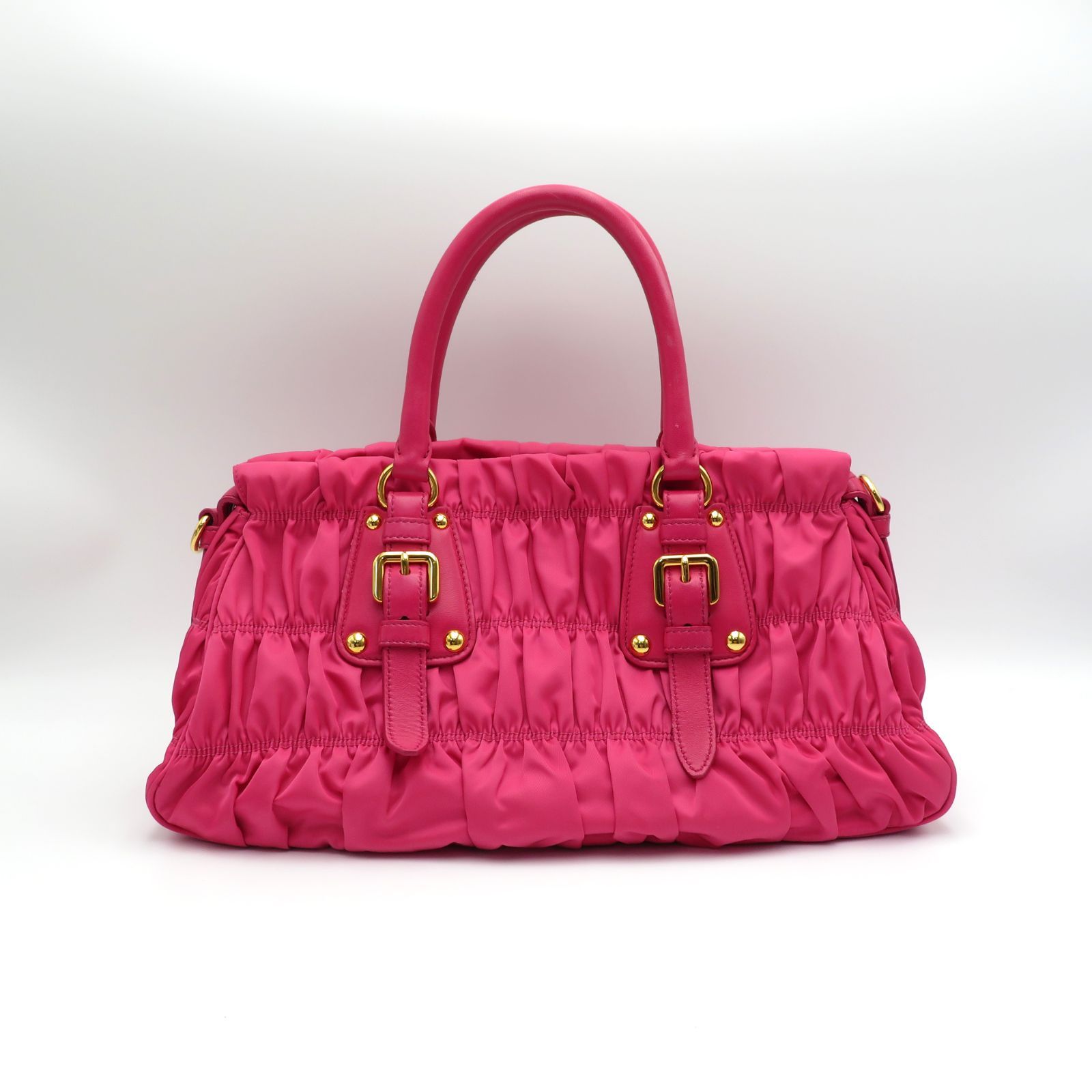 PRADA プラダ ギャザー ハンドバッグ ショルダーバッグ BN1407 2WAY 