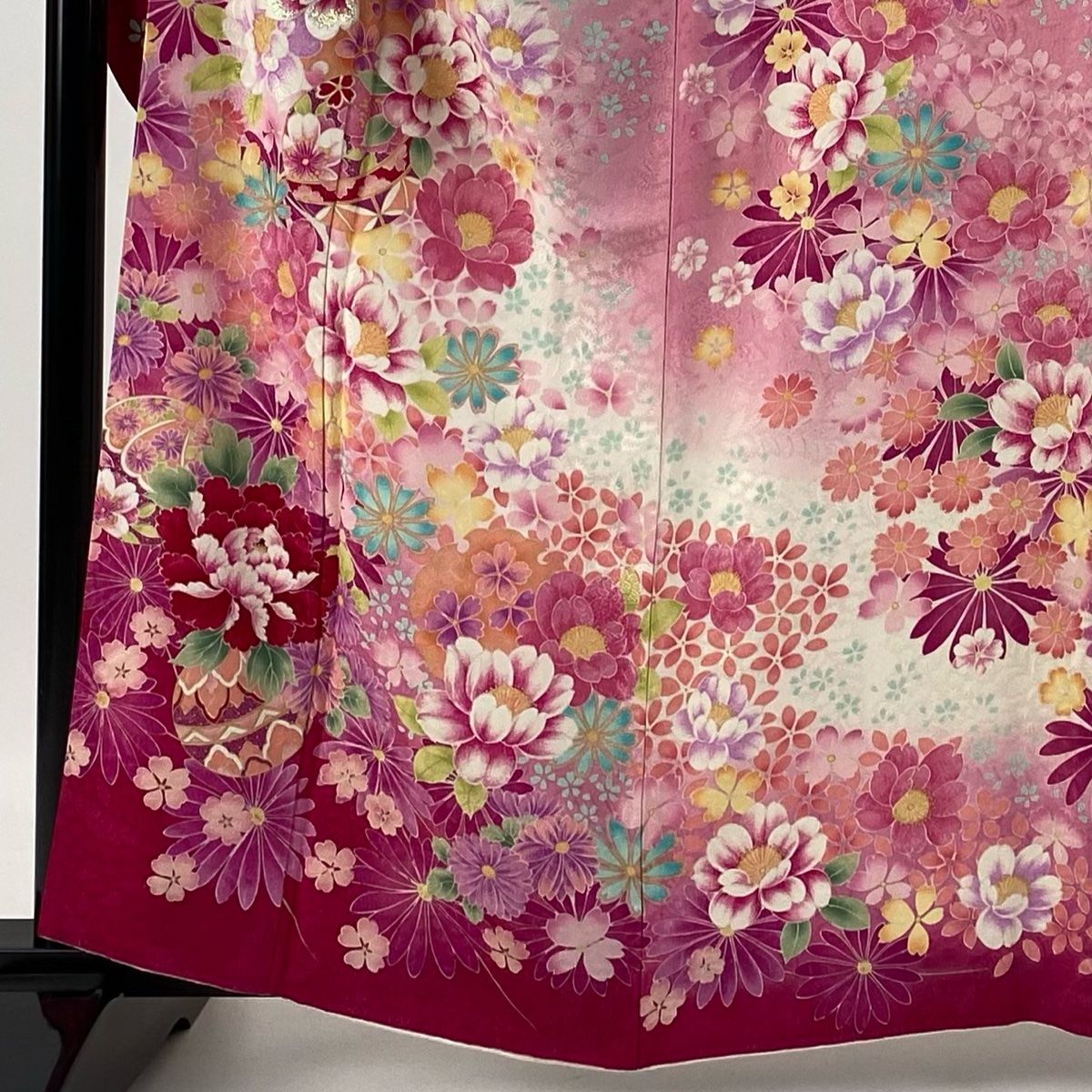 振袖フルセット 身丈164裄64 地紙花文様 金彩 逸品 ピンク 成人式 振袖フルセット 身丈164裄64 地紙花文様 金彩 逸品 ピンク 成人式