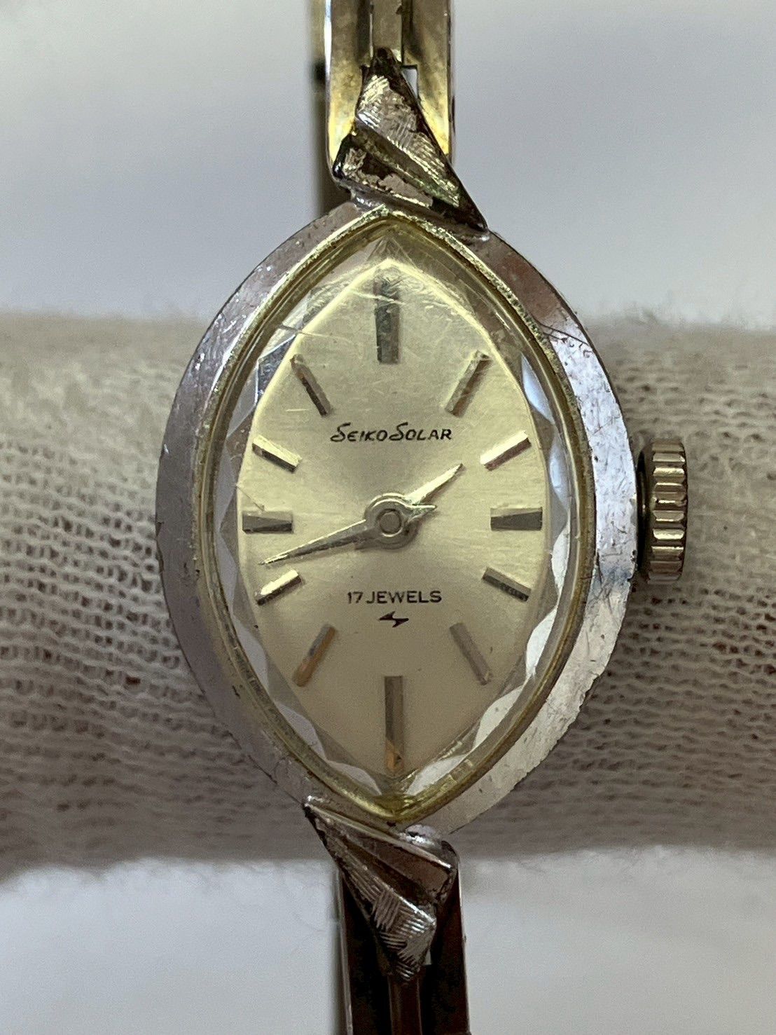 中古品】 SEIKOセイコー SOLARソーラー 17JEWELS 腕時計 10-7741 手