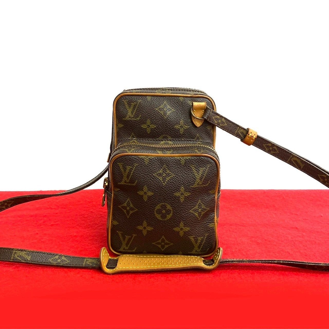 ヴィンテージ　Louis Vuitton ショルダーバッグ ブラウン LOUIS VUITTON Monogram Mini Lin Saumur 30 Brown Shoulder Bag