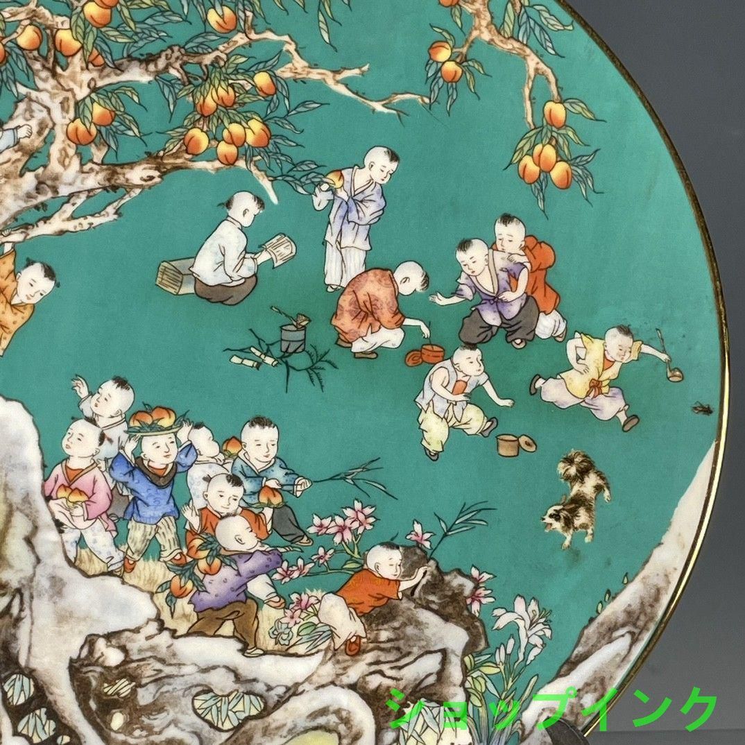 粉彩嬰戯図賞盤 陶磁器 現代工芸品 美術品 装飾品 置物 粉彩嬰戯図賞盤 陶磁器 現代工芸品 美術品 装飾品 置物 - メルカリ
