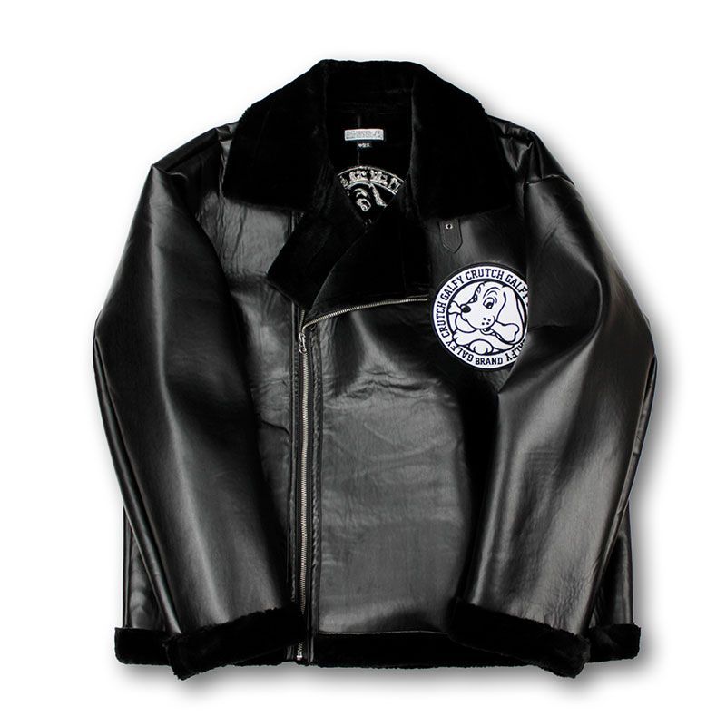 ガルフィー わんわんライダーズ XL ブラックレザージャケット