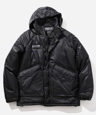 未使用 ACANTHUS LIMONTA JK2203 XL ブラック ラム ナイロンダウン