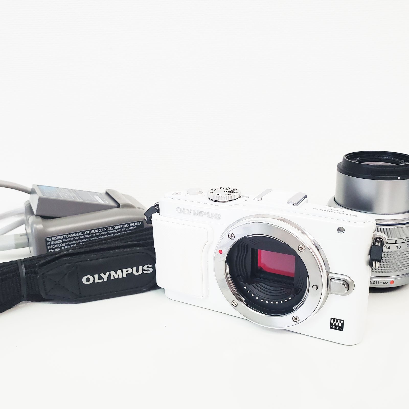 一点難あり オリンパス OLYMPUS PEN Lite E-PL6 ホワイト 白 ペン 標準