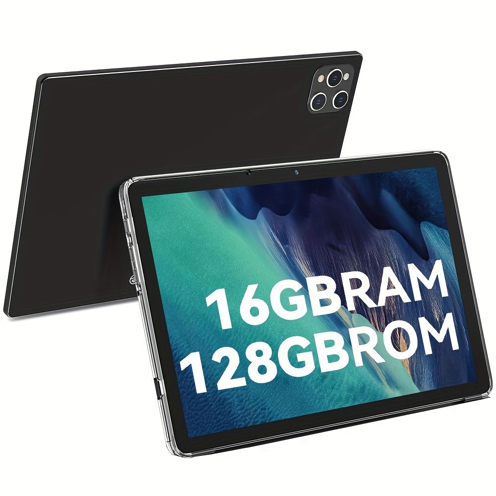 KADYBE Androidタブレット 2025 最新 10インチ - 128GB ROM 16GB RAM TF1TB 拡張 オクタコア 5G WiFi 1080FHD 13MP 8MPCamera ワイヤレス 5.0 GPS ブラック
