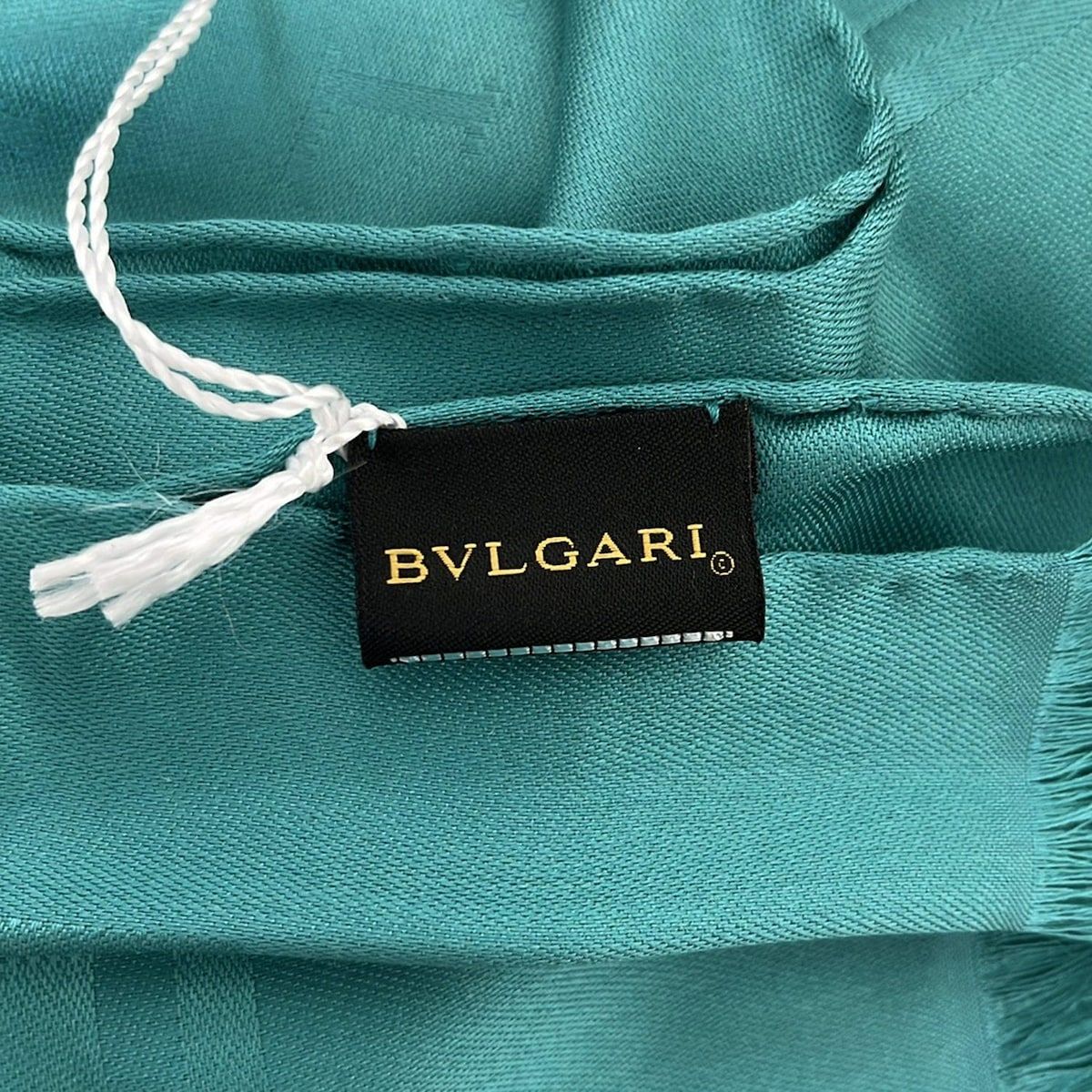 BVLGARI(ブルガリ) ストール(ショール)美品 - ブルーグリーン