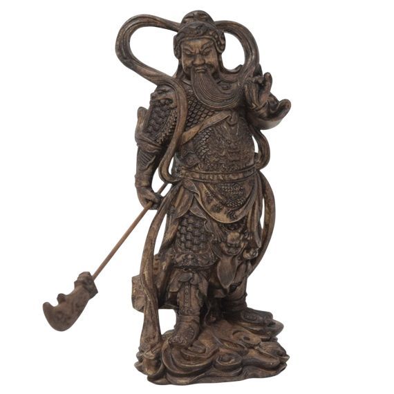 三国志 関羽雲長 金属製ミニチュア 骨董品 アンティーク 写真より重厚