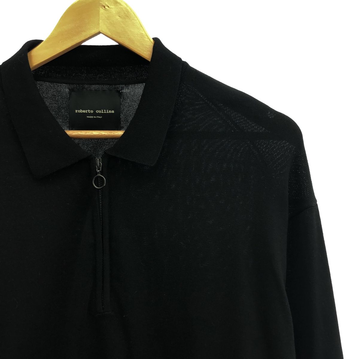 ROBERTO COLLINA / ロベルトコリーナ | ハーフジップ 長袖 コットン 