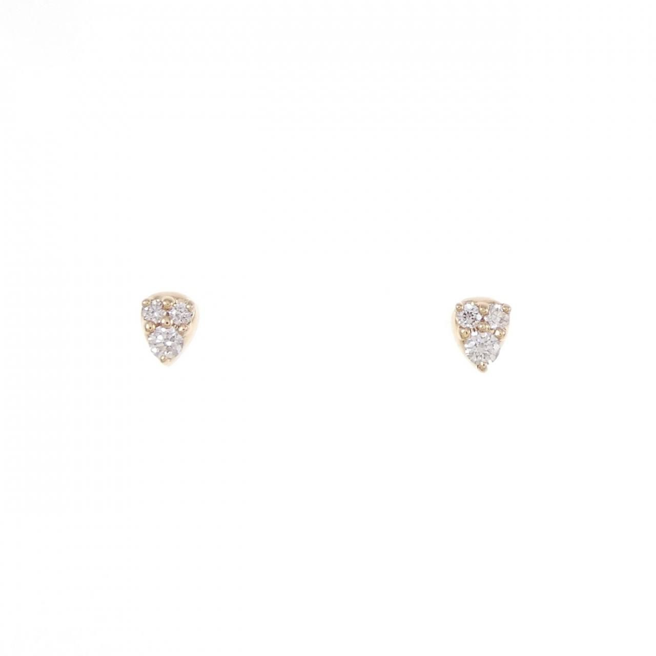 K18PG ピンクダイヤモンド ピアス 0.04CT