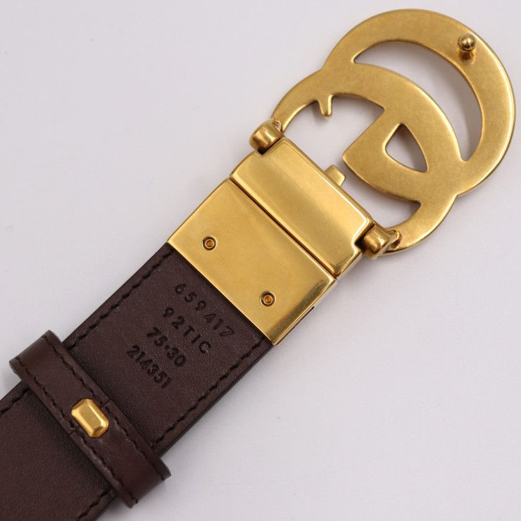 GUCCI グッチ ベルト 659417 GGスプリームキャンバス レザー