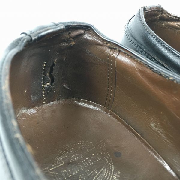 80s以前 Vintageタグ　FLORSHEIM/フローシャイム　プレーントゥ/ビジネスシューズ〈黒/BLACK/ブラック〉　サイズ9D/26.0-26.5-27.0程度/men's 管NO.ZB-215 80s以前 Vintageタグ FLORSHEIM/フローシャイム プレーントゥ/ビジネス