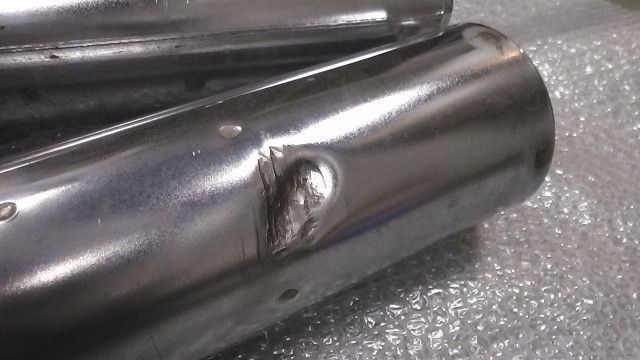 ZZR250 EX250H-029xxx の マフラー 傷 凹み:#1689322018 - メルカリ