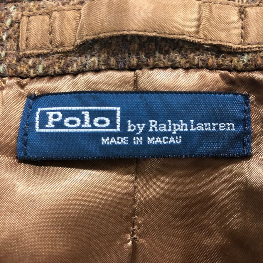 POLO RALPH ポロ ラルフローレン ツイード ジャケット 肘革 胡桃釦 POLO RALPH ポロ ラルフローレン ツイード ジャケット 肘革 胡桃
