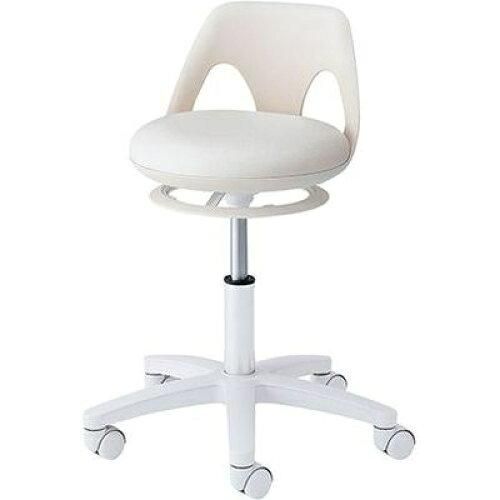 2営業日で発送 アズワン ナースチェア ラクーン リング無し ホワイト NV-W 1個
