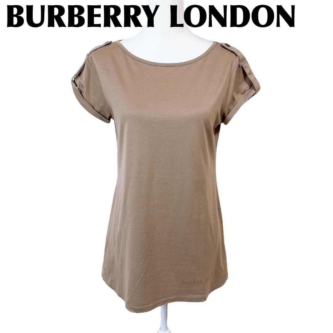 バーバリーロンドン 半袖カットソー 袖折りデザイン 2 ブラウン
