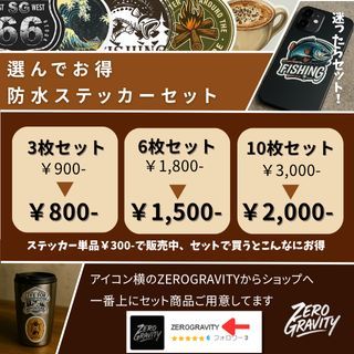 ZEAL ステッカー3枚セット E547 ネイティブアメリカンスカル防水ステッカー ZEROGRAVITY