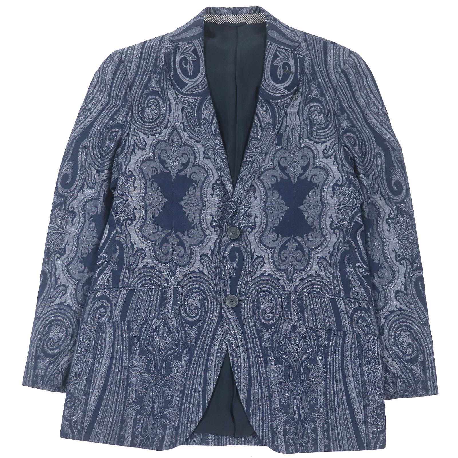 美品 ETRO テーラードジャケット イタリア製 ネイビー 【公式通販】