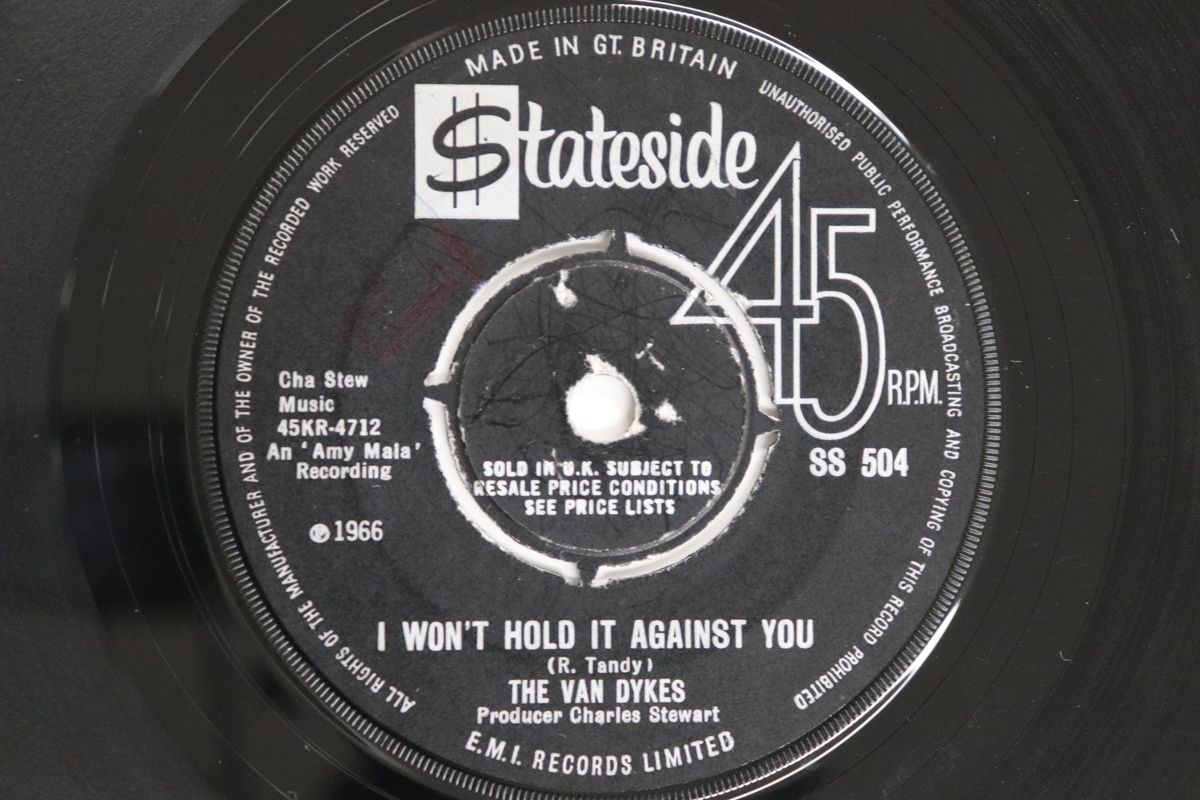 I AM MUSIC レコード 英7” Van Dykes I Wont Hold It Against You / No Man Is An