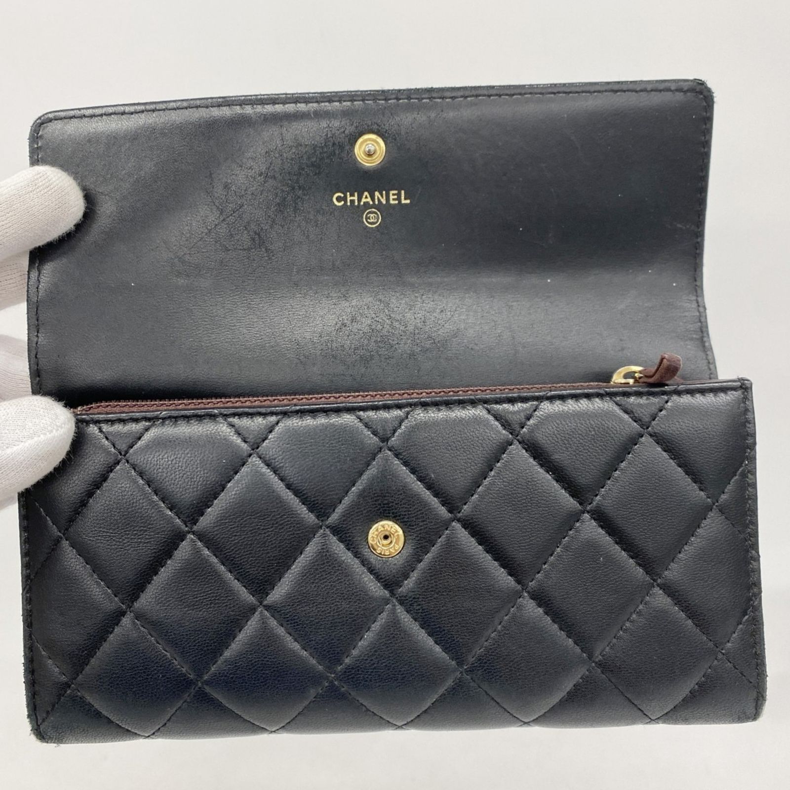 シャネル(Chanel) シャネル 長財布 マトラッセ ラムスキン