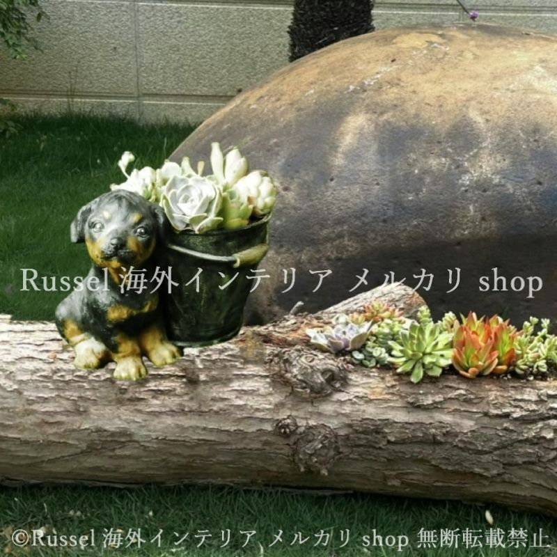 プランター 犬 かわいい 鉢植え アニマル 動物 植木鉢 いぬ ドッグ 庭 樹脂 ガーデニング 雑貨 ガーデン雑貨 ガーデンインテリア ガーデン インテリア 庭の装飾 お洒落 おしゃれ 8-14