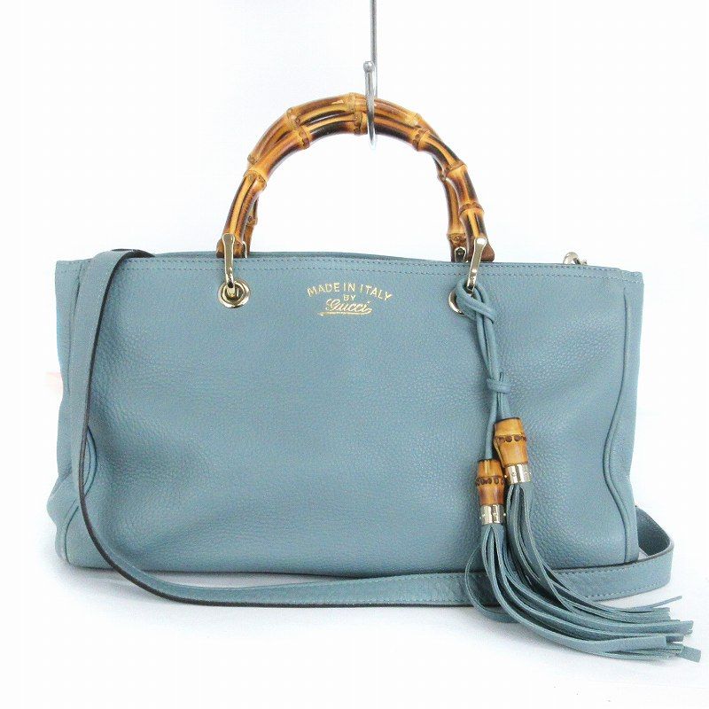 グッチ GUCCI 50周年限定 バンブー ショルダーバッグ ハンド 2WAY 斜め 