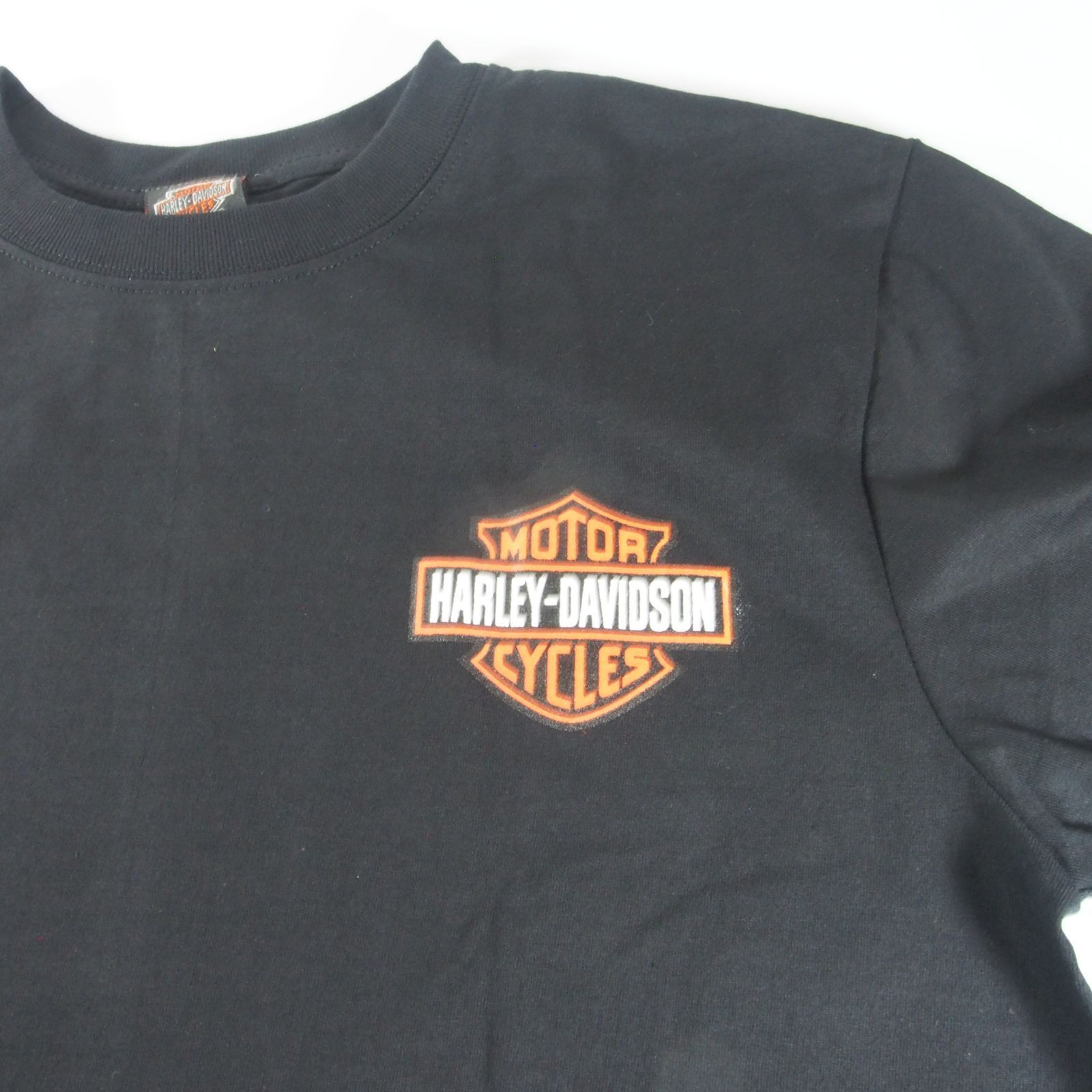 Harley-Davidson ハーレー プリント Tシャツ 黒 ブラック L