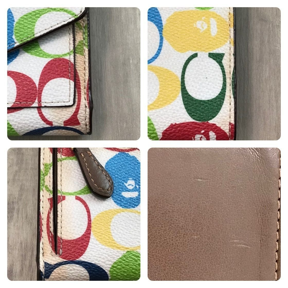 入手困難 BAPE COACH コラボ 長財布 ジップウォレット マルチカラー COACH × BAPE FLAP WALLET Multi Color a bathing ape エイプ