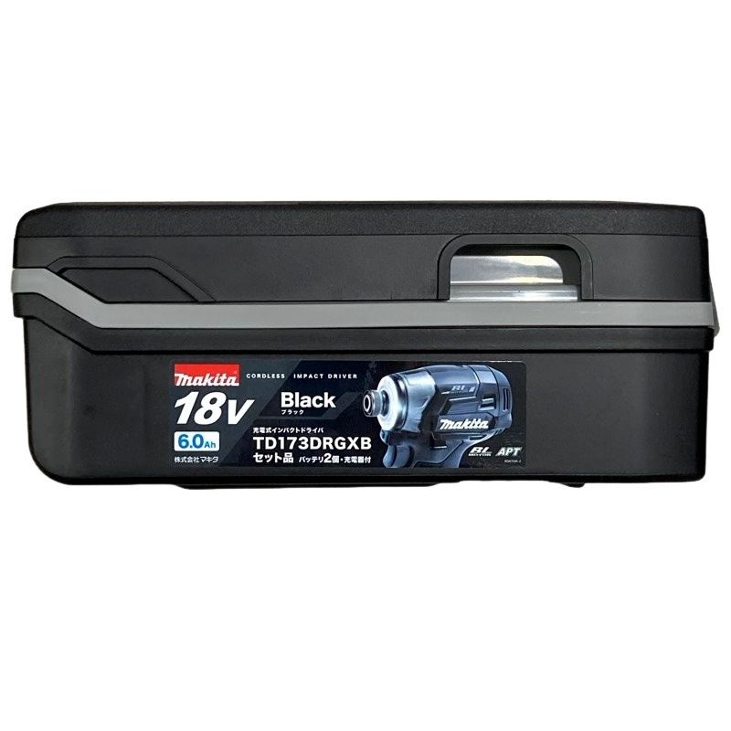 makita マキタ 充電式インパクトドライバ TD173DRGXB 18V ブラック バッテリー BL1860B×2個 充電器 DC18RF 動作 済 32510R20