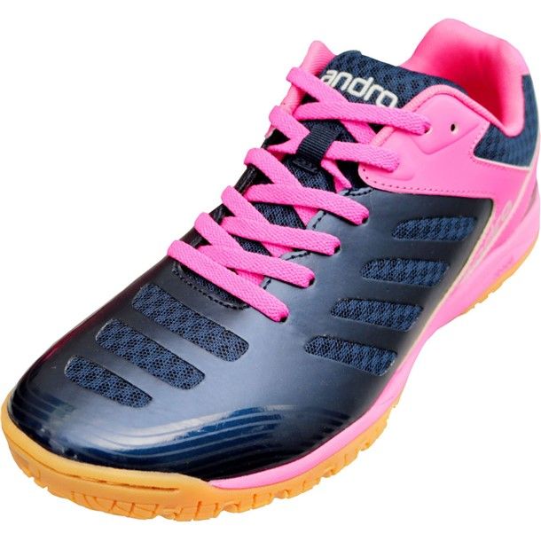 アンドロ andro クロスステップネイビー ピンク 卓球シューズ 350023001 25.5cm