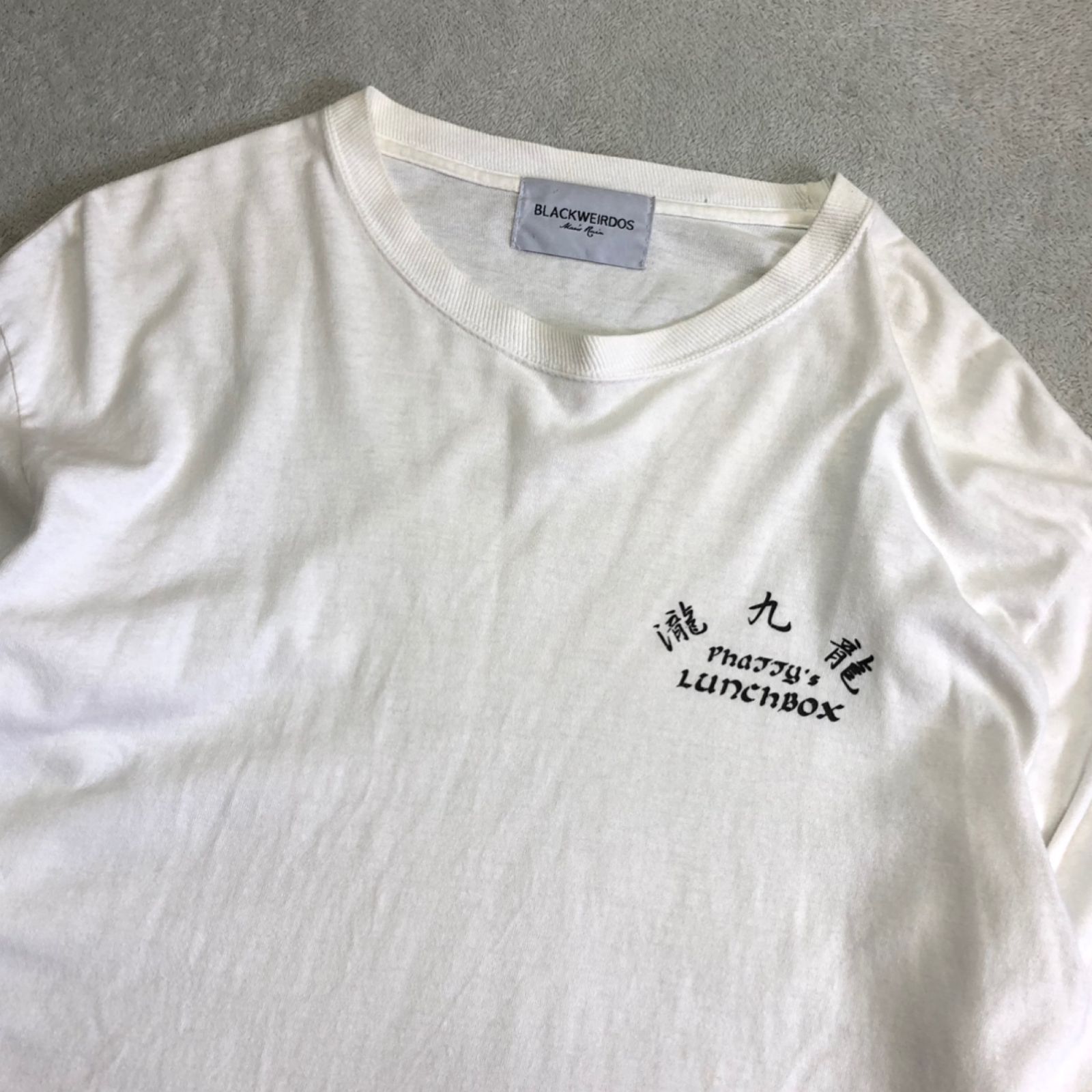 BLACK WEIRDOS ロンT ブラックウィドー袖プリントグラフィック