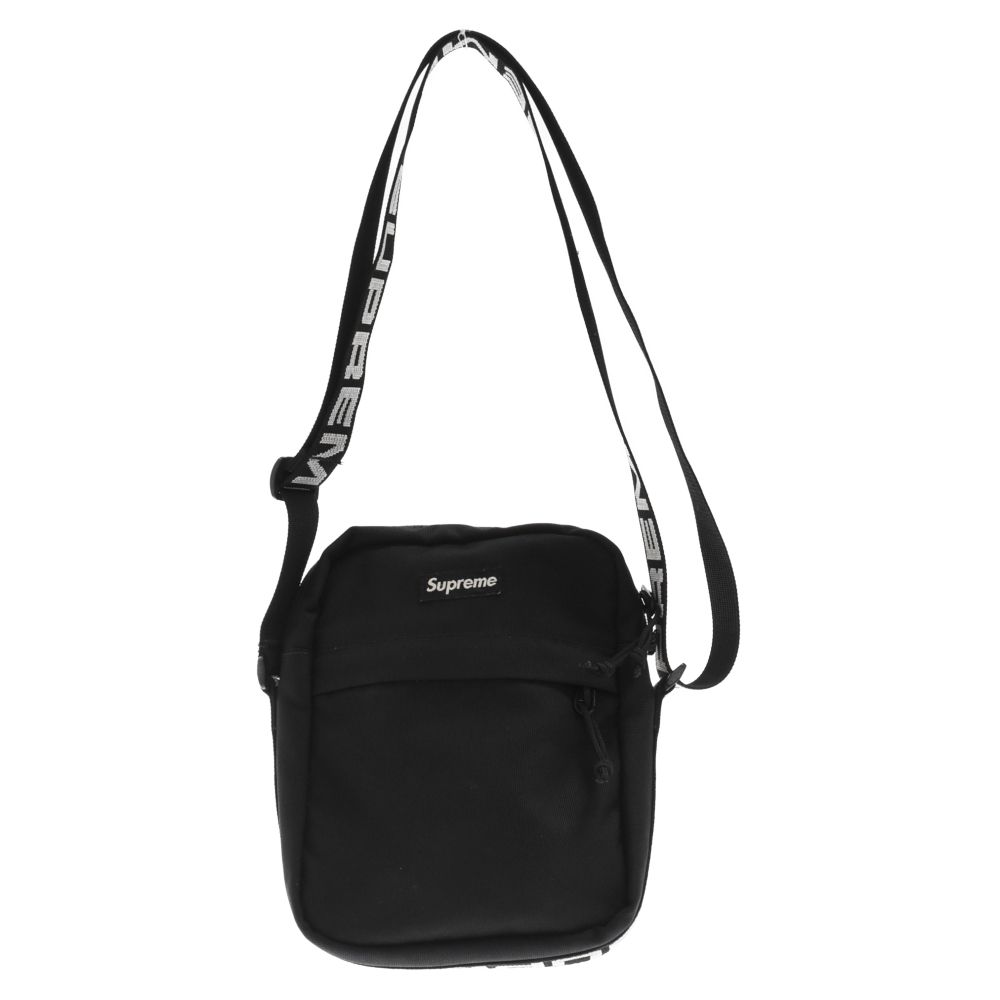 SUPREME (シュプリーム) 18SS CORDURA Shoulder Bag コーデュラ テープロゴ ボディバッグ ショルダーバッグ ポーチ  ブラック - メルカリ