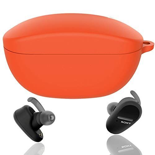 【人気商品】WF-SP800N WF-SP800N 用 ソニー 收納ケース 男女兼用 紛失防止 保護ケース 軽量小型 (Orange) 防水防塵 耐衝撃性 着装まま充電可能 カバー ケース【LASTE】【2020年発売】ワイヤレスノイズ