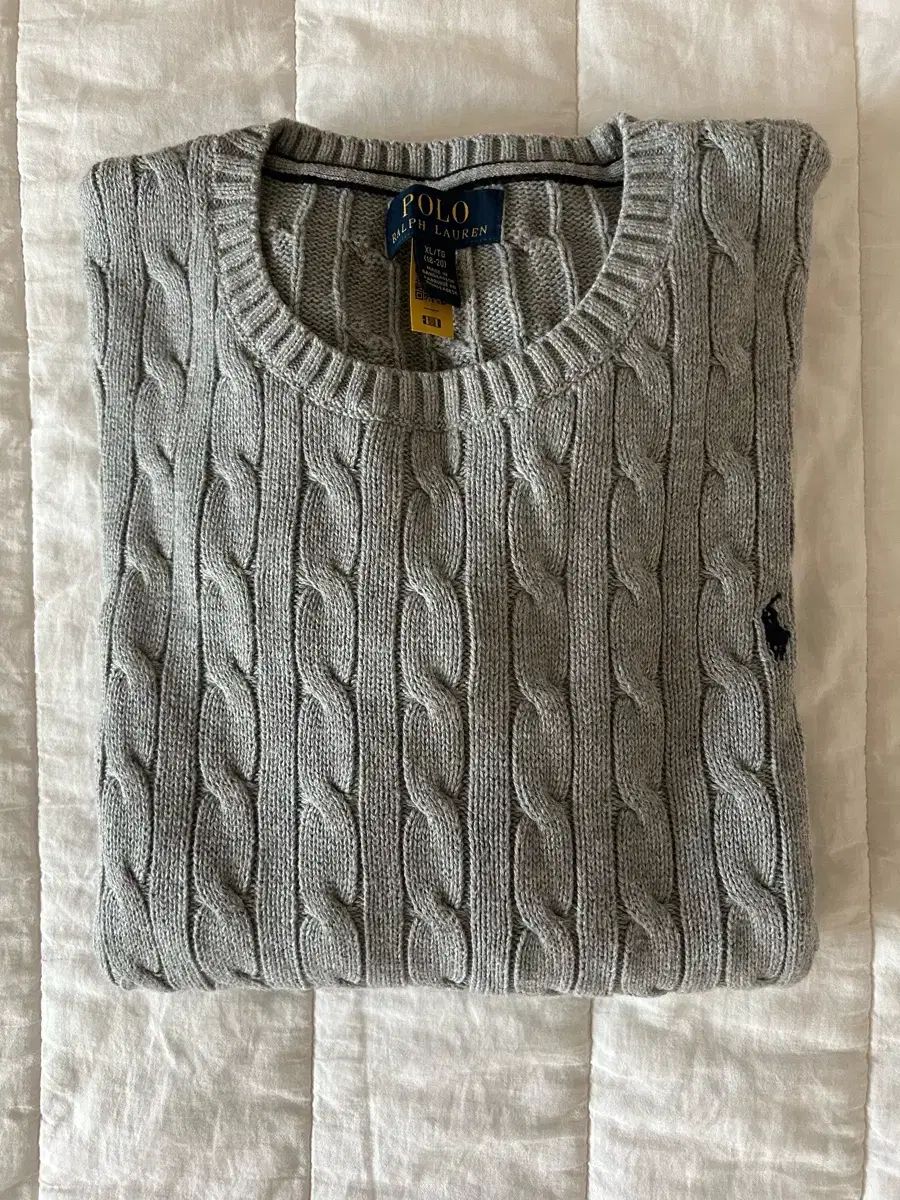 ポロ ラルフローレン ケーブルニット グレー - メルカリ