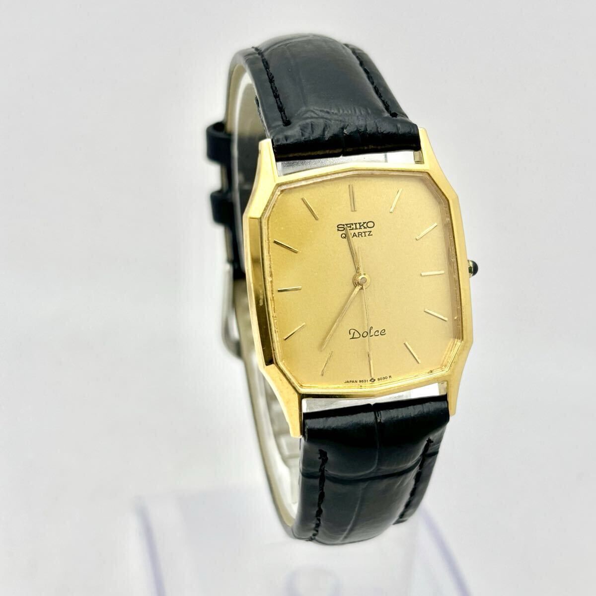 SEIKO DOLCE セイコー　ドルチェ　ゴールド 腕時計　電池新品 新品電池】 SEIKO セイコー Dolce ドルチェ 10角形 メンズ 腕時計