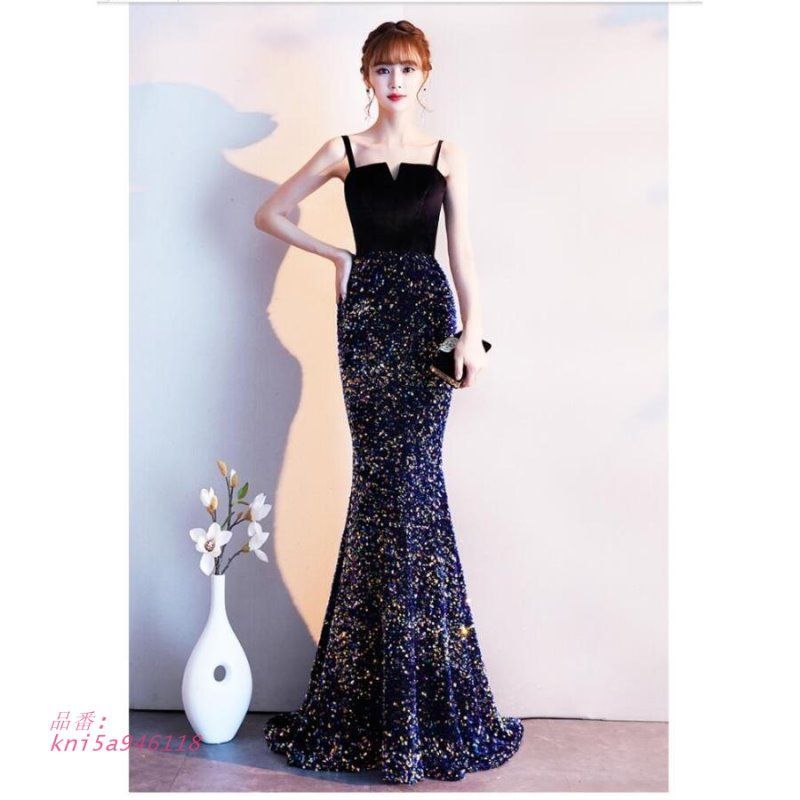 マーメイドドレス ロングドレス ウエディングドレス ナイトドレス カラードレス パーティードレス 演奏会 舞台衣装 ステージ 大 結婚式 披露宴 二次会 kni5a946118