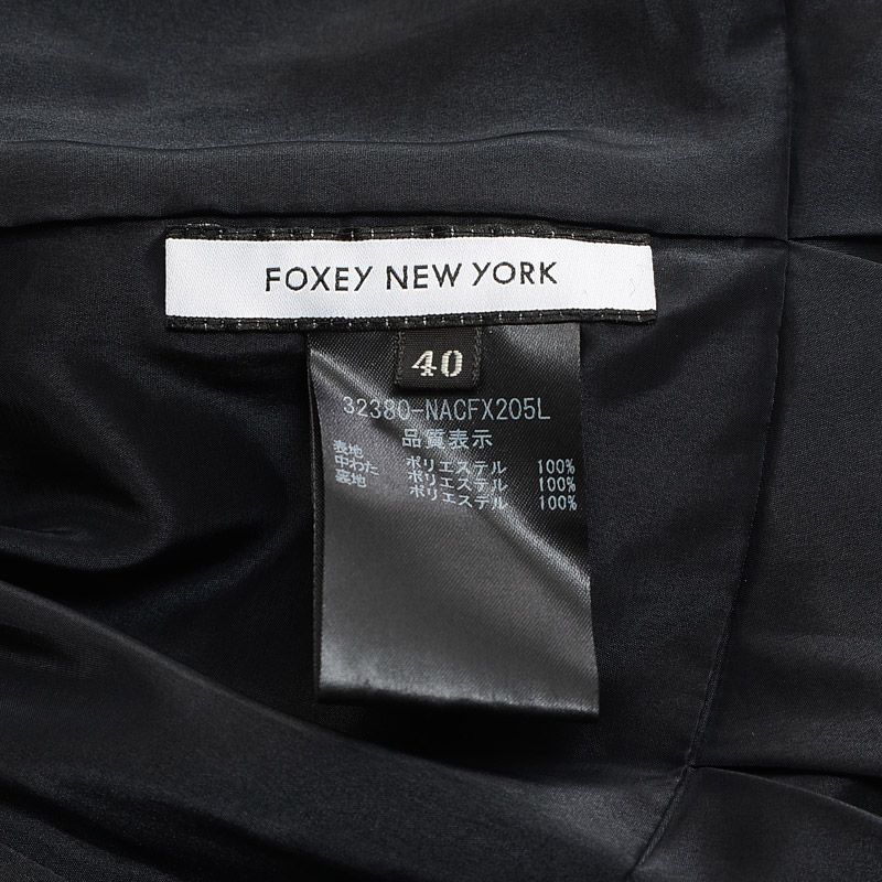 フォクシーニューヨーク ウォームコクーンコート チャコールグレー  