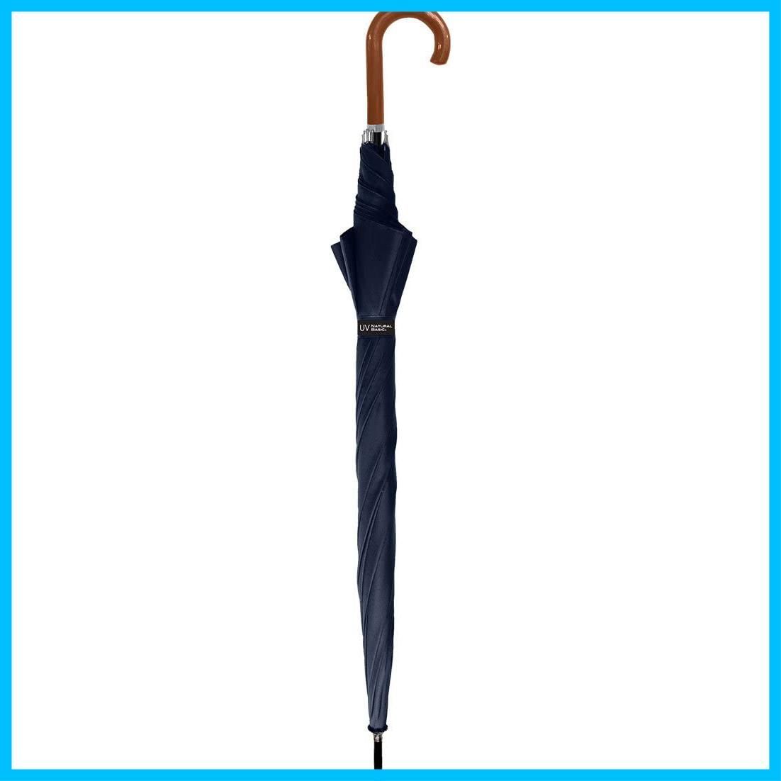 数量 中谷 晴雨兼用長傘 メンズ日傘 ネイビー 無地 413-006 ジャンプ式 親骨グラスファイバー 65 cm