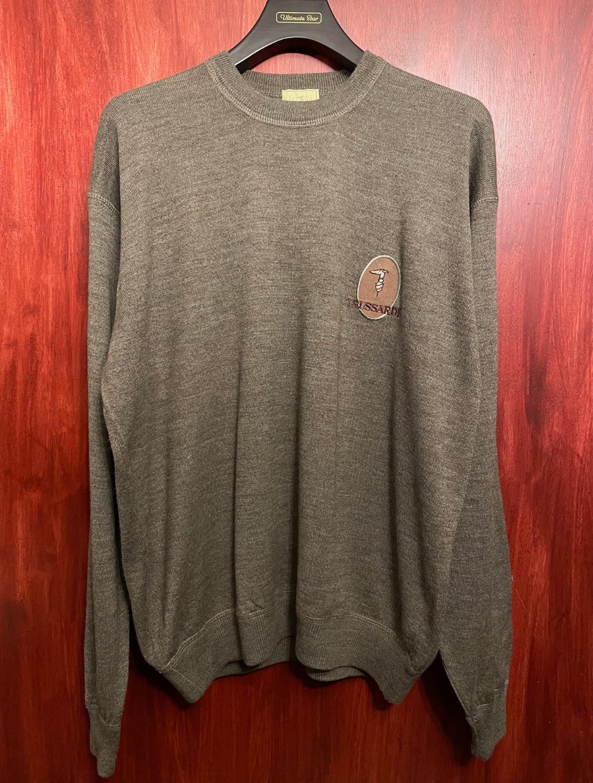 MADE IN ITALY製 TRUSSARDI maglie クルーネックウールアクリル 