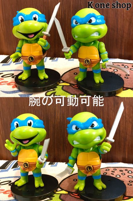 4個セット【ミュータントタートルズ 可動式フィギュア 】フィギィア