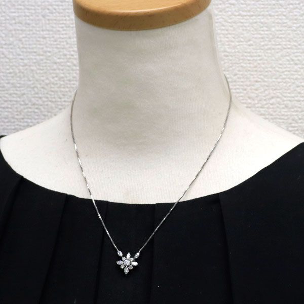 星の砂 Pt900/Pt850 ダイヤモンド ペンダントネックレス 1.00ct 星の砂 Pt900/Pt850 ダイヤモンド ペンダントネックレス 1.00ct