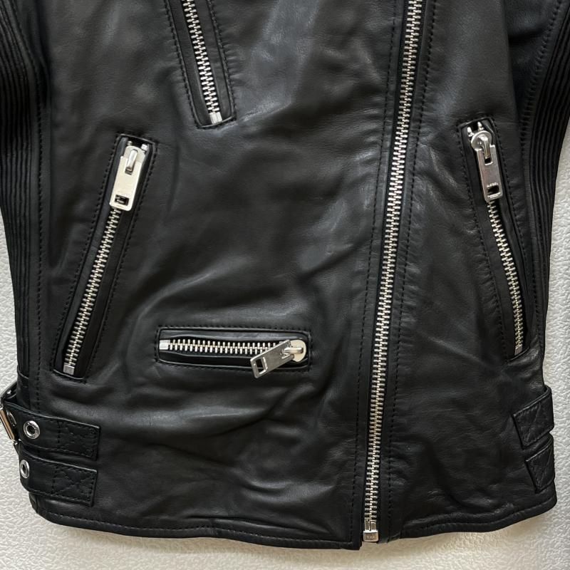 DIESEL ディーゼル ラムレザー ダブル ライダースジャケット