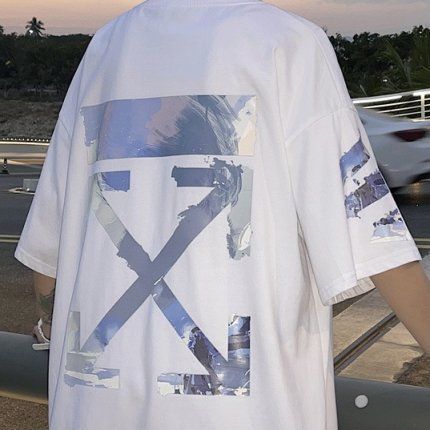 完成品 韓国 矢印 Tシャツ メンズ ストリート 半袖 夏 黒 ブラック