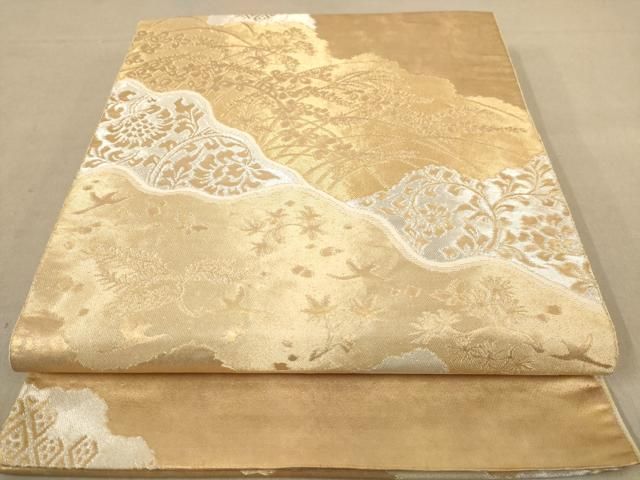 美品□服部織物謹製 西陣織 袋帯□オリエント更沙 平和屋着物◎西陣