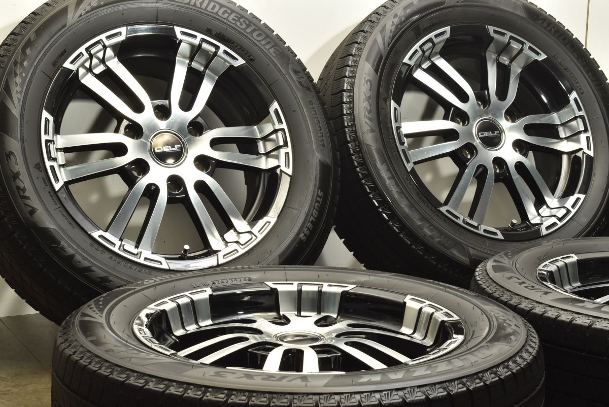 製 バリ溝 FLEX DELF 02 17in 6.5J 38 PCD139.7 ブリヂストン ブリザック VRX3 215 60R17 ハイエース レジアスエース