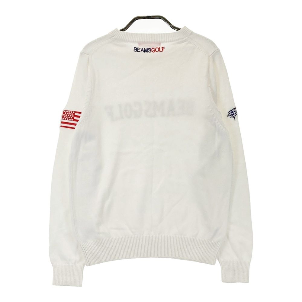 Beams Golf ホワイト セーター サイズ： BEAMS GOLF ビームスゴルフ コットン ニットセーター