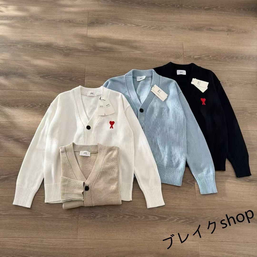 AmiParis アミパリス 長袖 ニット センター カーディガン 4 選択