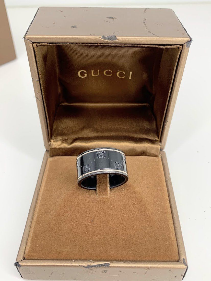 美品 k18 20号 グッチ アイコン コランダム リング 指輪 ブラック 22 楽天市場】GUCCI グッチ 18Kイエローゴールドリングブラック