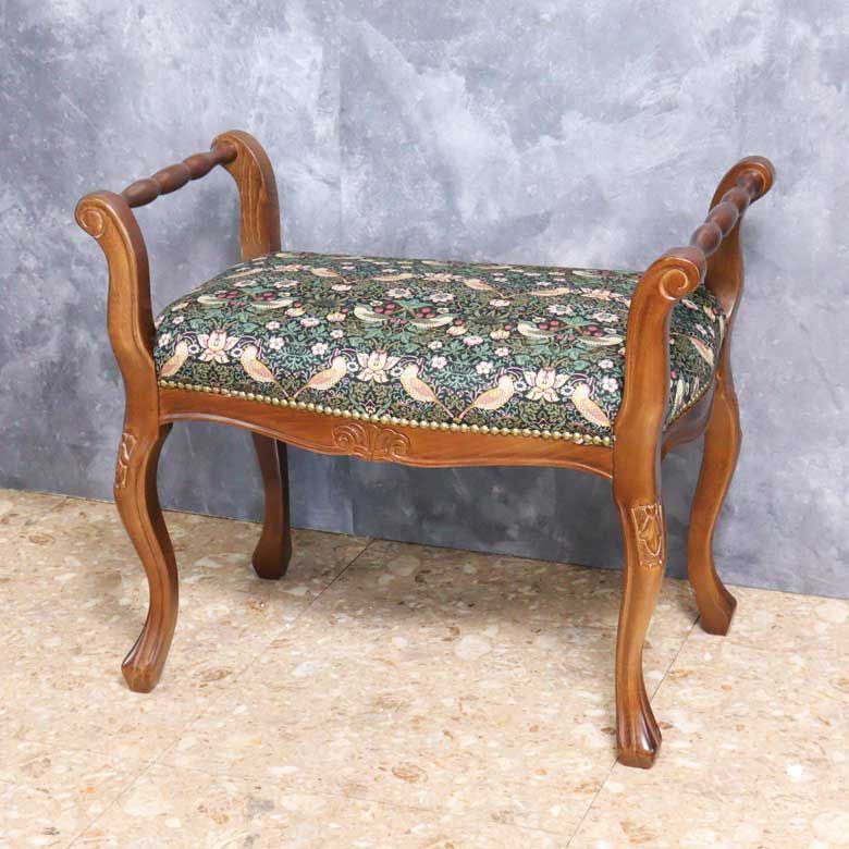 イタリア ダイニングチェア いちご泥棒 猫脚 椅子 ウイリアムモリス イタリア アーム付きダイニングチェア いちご泥棒 猫脚 椅子